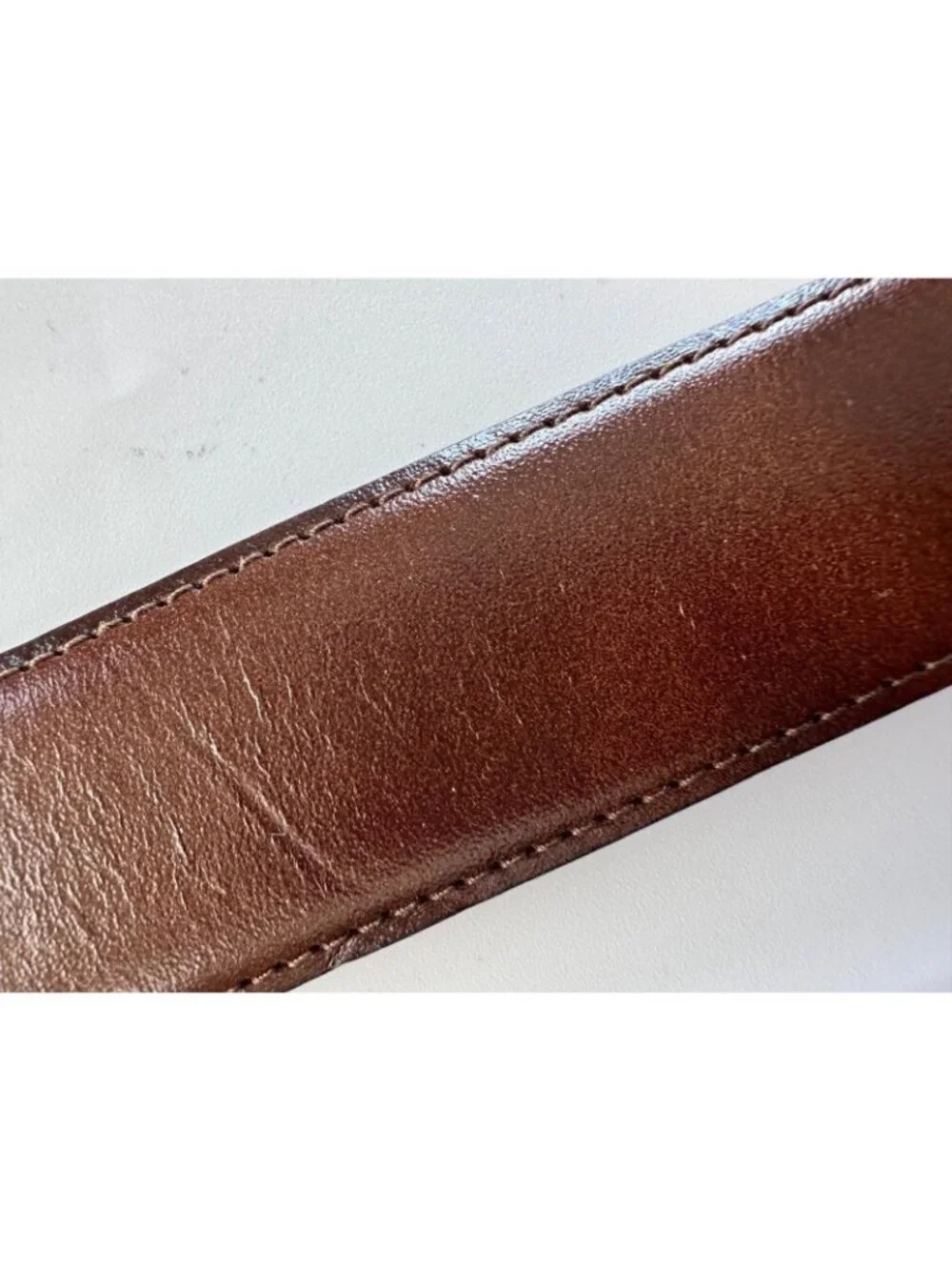 Kinston Leather Men's 46 Brown Leather Belt Made in USA